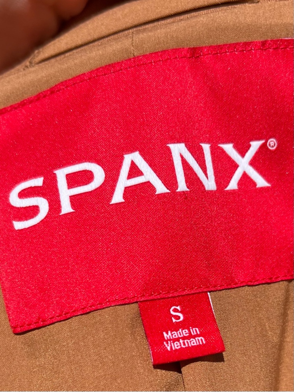 SPANX Tailored Camel Blazer with Single Button - Picture 6 of 7